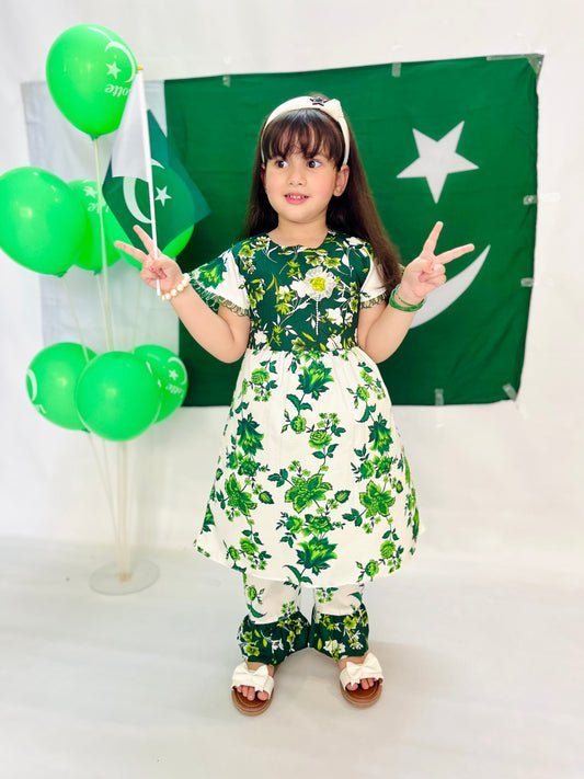 Azadi Bloom Girls Co-Ord Set