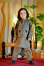 Kids kurta suit with traditional embroidered waistcoat