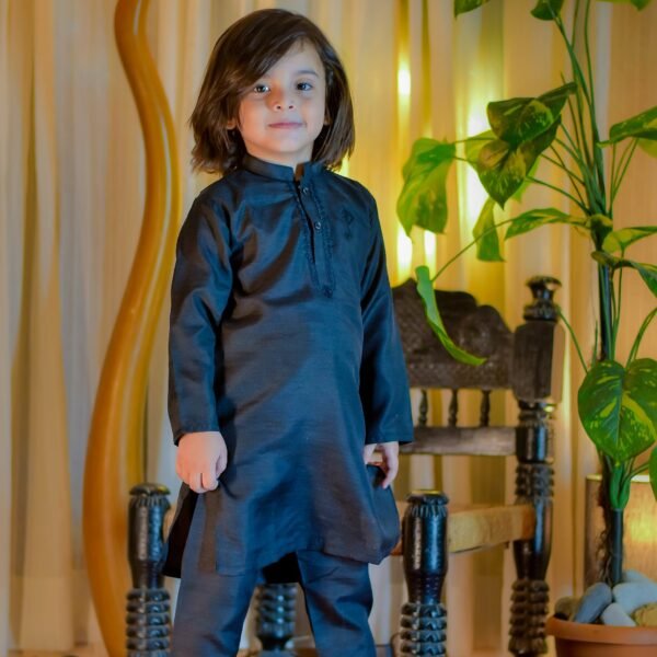 Classic Black Kurta Pajama Set