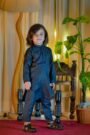 Classic black kids kurta pajama set