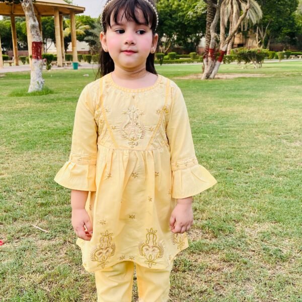 Girls Embroidered 2-Piece Suit