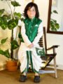 14th August green and white kids dhoti kurta set