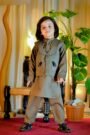 Kids kurta suit with traditional embroidered waistcoat