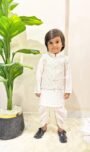 White traditional kids dhoti set